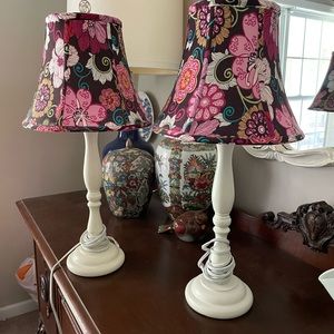 Two Vera Bradley lamps